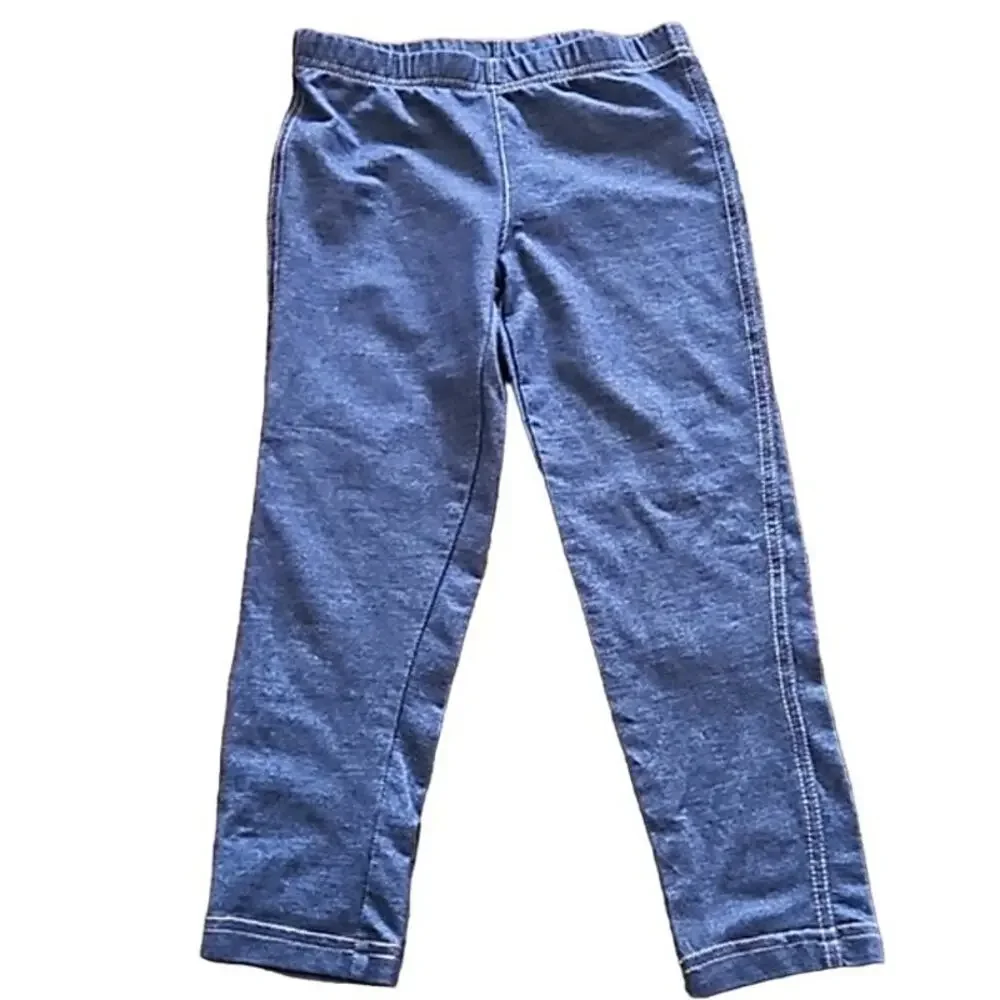 Carter's Girls Jeggings Size 6/6X Blue Denim Wash Stretch Pull-On Pants EUC